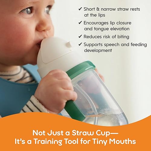 Miniatura 3 de NumNum Vaso de silicona transparente para bebés, mayores de 4 meses y niños pequeños, tazas de entrenamiento antideslizantes de 2 onzas y fáciles de