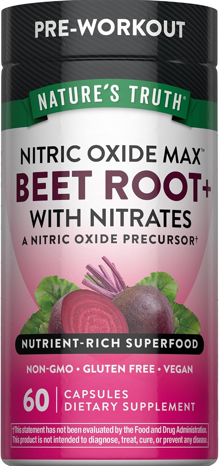 Nature's Truth, Nitric Oxide Max, Beet Root+ with Nitrates, 60 Capsules product