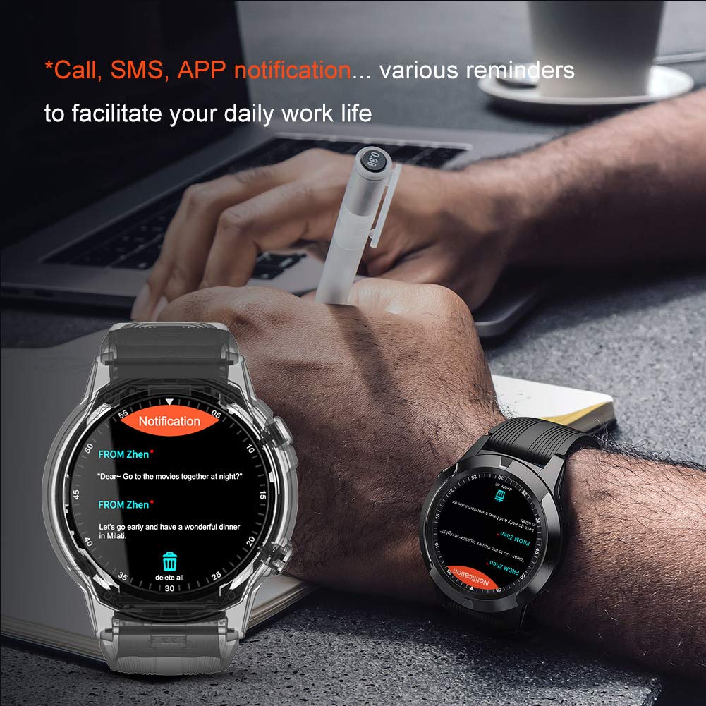 Sport Smart Watch Bluetooth Fitness Orologio da Polso con cardiofrequenzimetro/Monitor del Sonno Contapassi Impermeabile Cronometro Calorie Messaggio Avviso di Chiamata per Android iOS