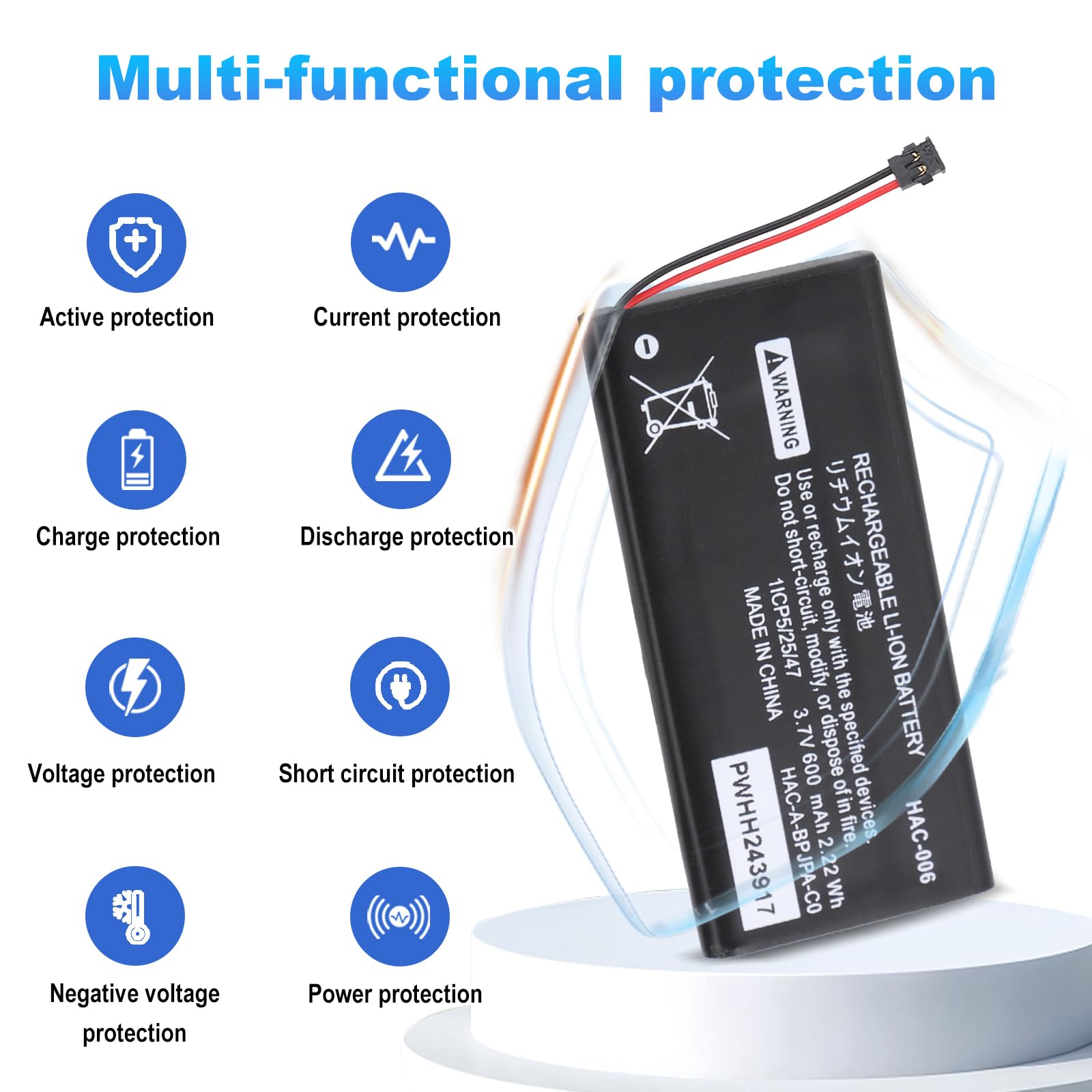 Amazon.com: oliadeo HAC-006 Battery for Switch Joycon Controller 