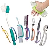EaZyHold Senior Daily Living Aid, Elderly Care Pack Silicone Universal Cuff for Independence, Geriatrics and Assisted Living, Grip Handles for Hand Mobility (8-Pack)