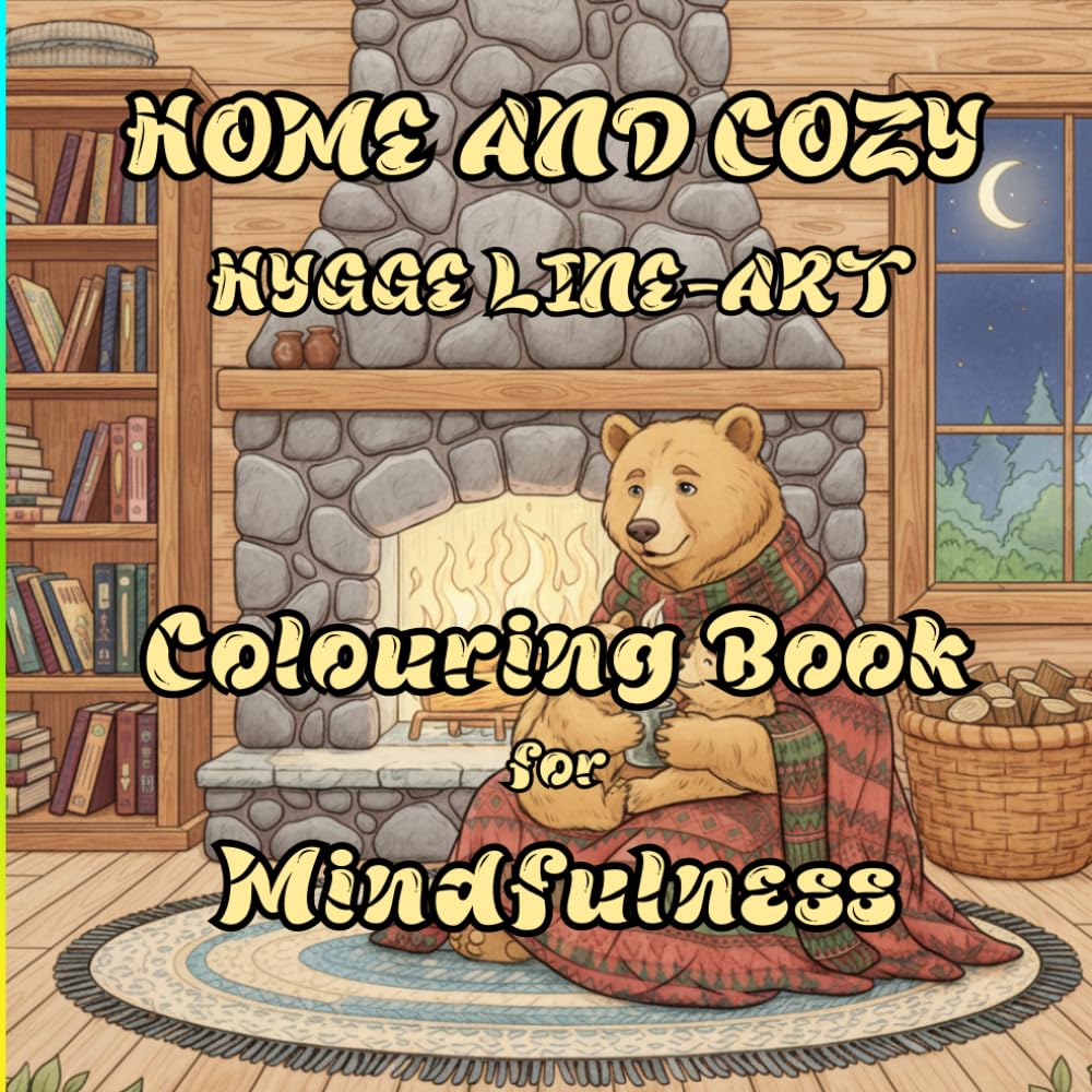 HOME AND COZY: HYGGE LINE-ART COLOURING BOOK FOR MINDFULNESS