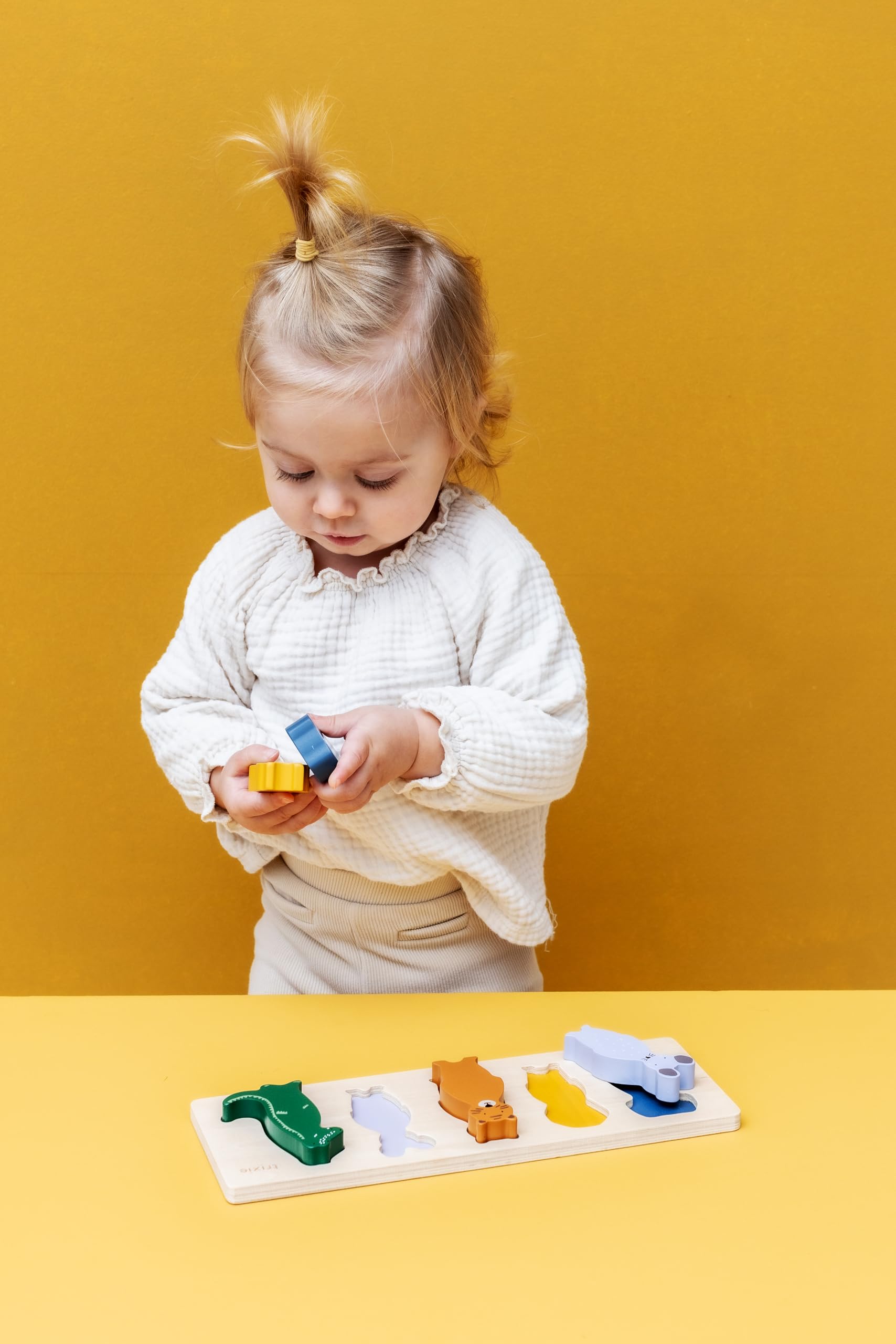 Trixie - Puzzle en Bois FSC en Forme d'animaux - Jouet d'apprentissage de la motricité - Enfants à partir de 1 an