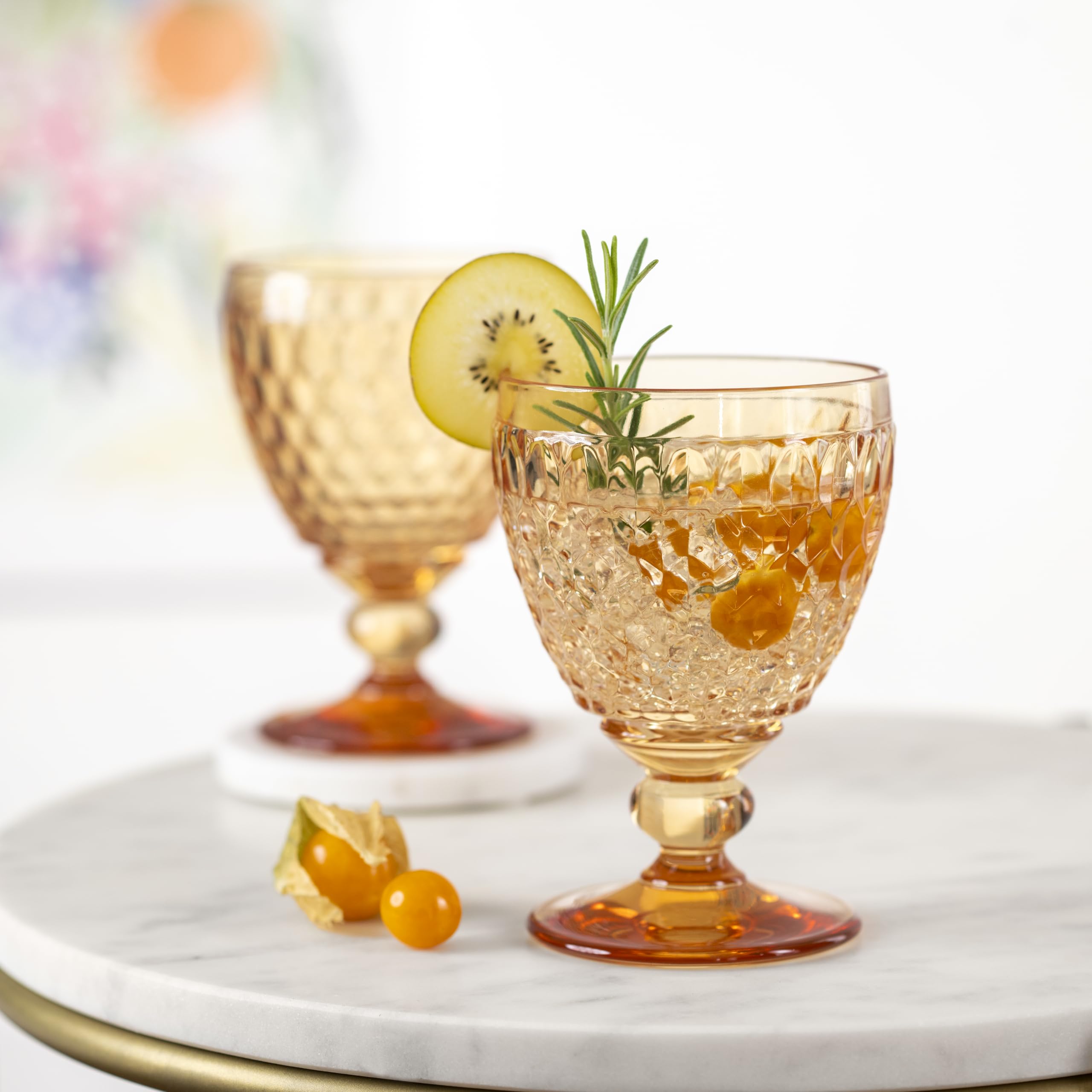 Villeroy & Boch Boston - Copa de vino tinto azafrán, juego de 4, 25.4 ml, cristal de cristal, fabricado en Alemania