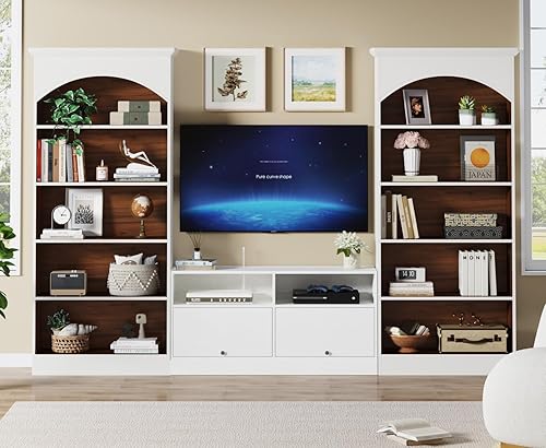 Miniatura 8 de Tribesigns Estantería blanca de 5 estantes, estantería de 70.9 pulgadas de alto con estantes de almacenamiento, estantería vintage independiente