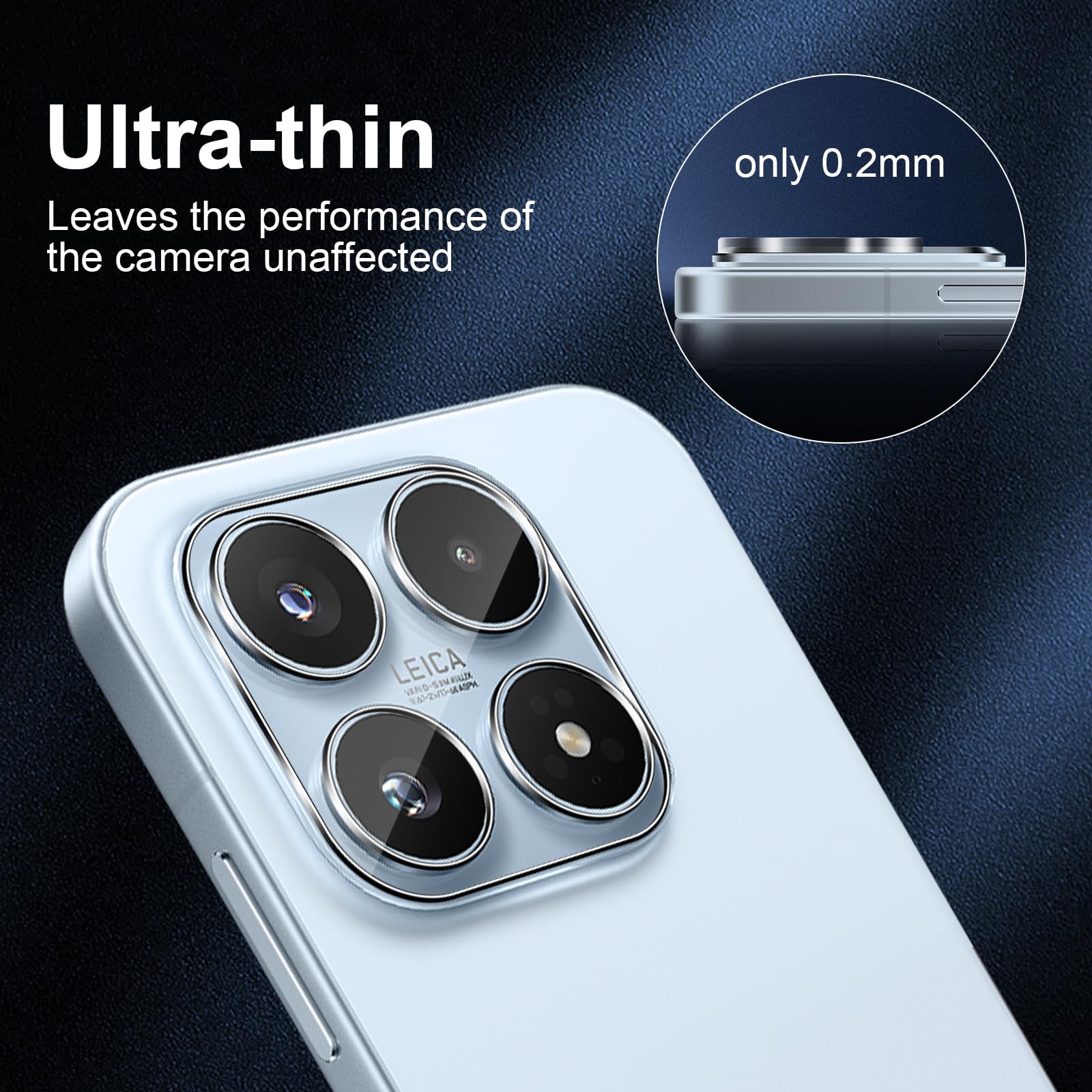QULLOO Ochrona aparatu do Xiaomi 17 do szkła pancernego, 3 sztuki folii ochronnej na aparat o twardości 9H, szkło ochronne HD, przezroczyste soczewki, folia odporna na zarysowania