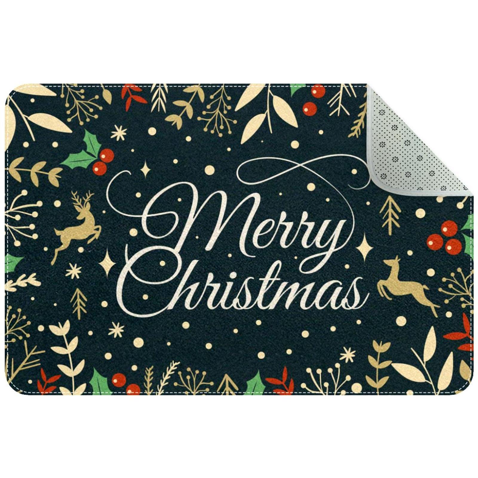 Paillasson Merry Christmas extérieur et intérieur tapis entrée doux