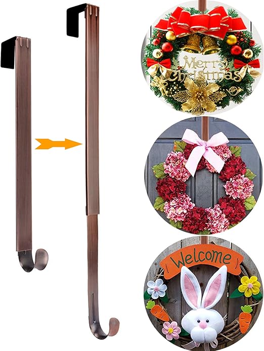 AnCintre Wreath Door Hanger,Easter Decorations Adjustable