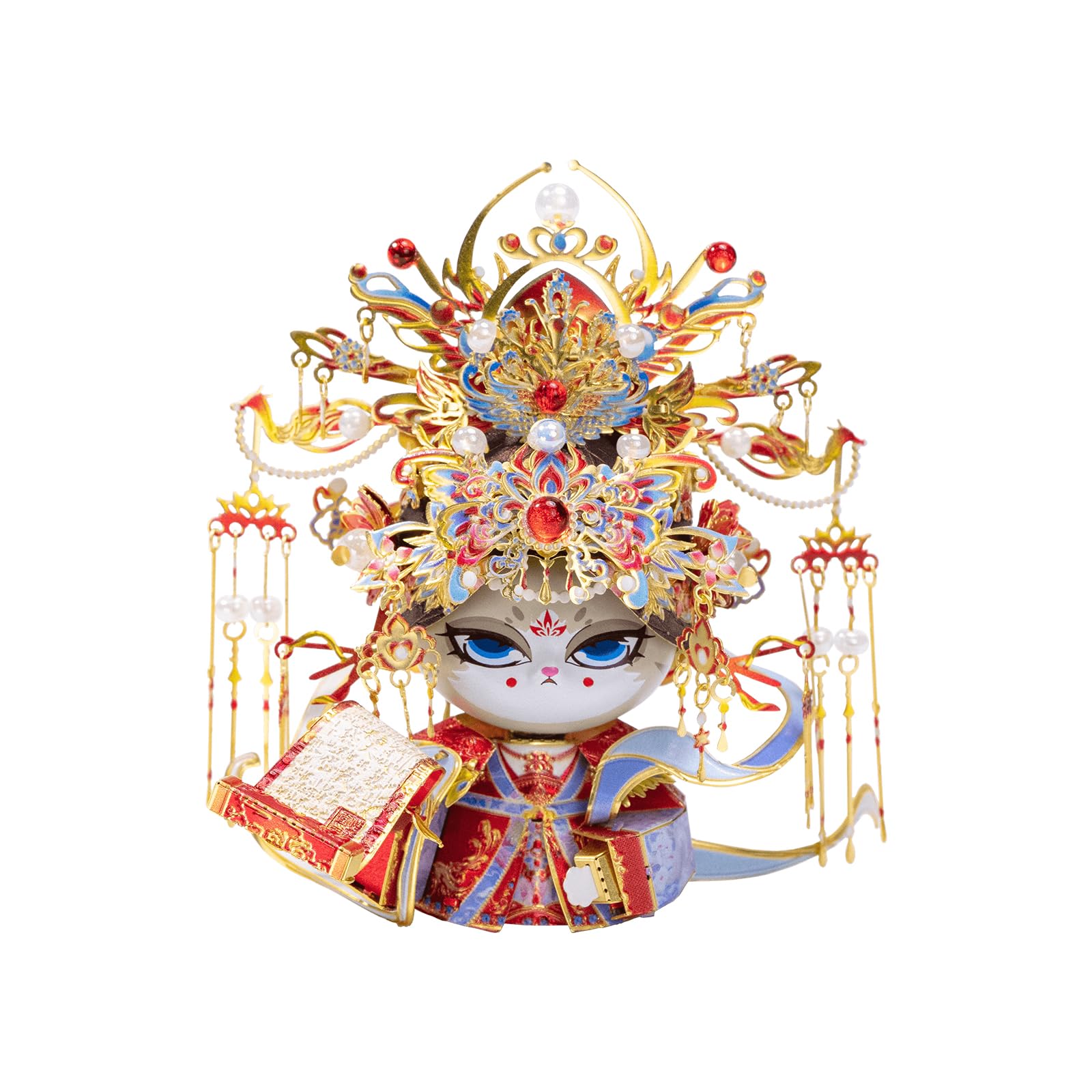 MU 3D Metal Puzzles for Adult The Cat Series-The Queen, Metal Models Kits Miniature Building, Men Hobby Birthday New Year Gifts Home Desk Office Decor