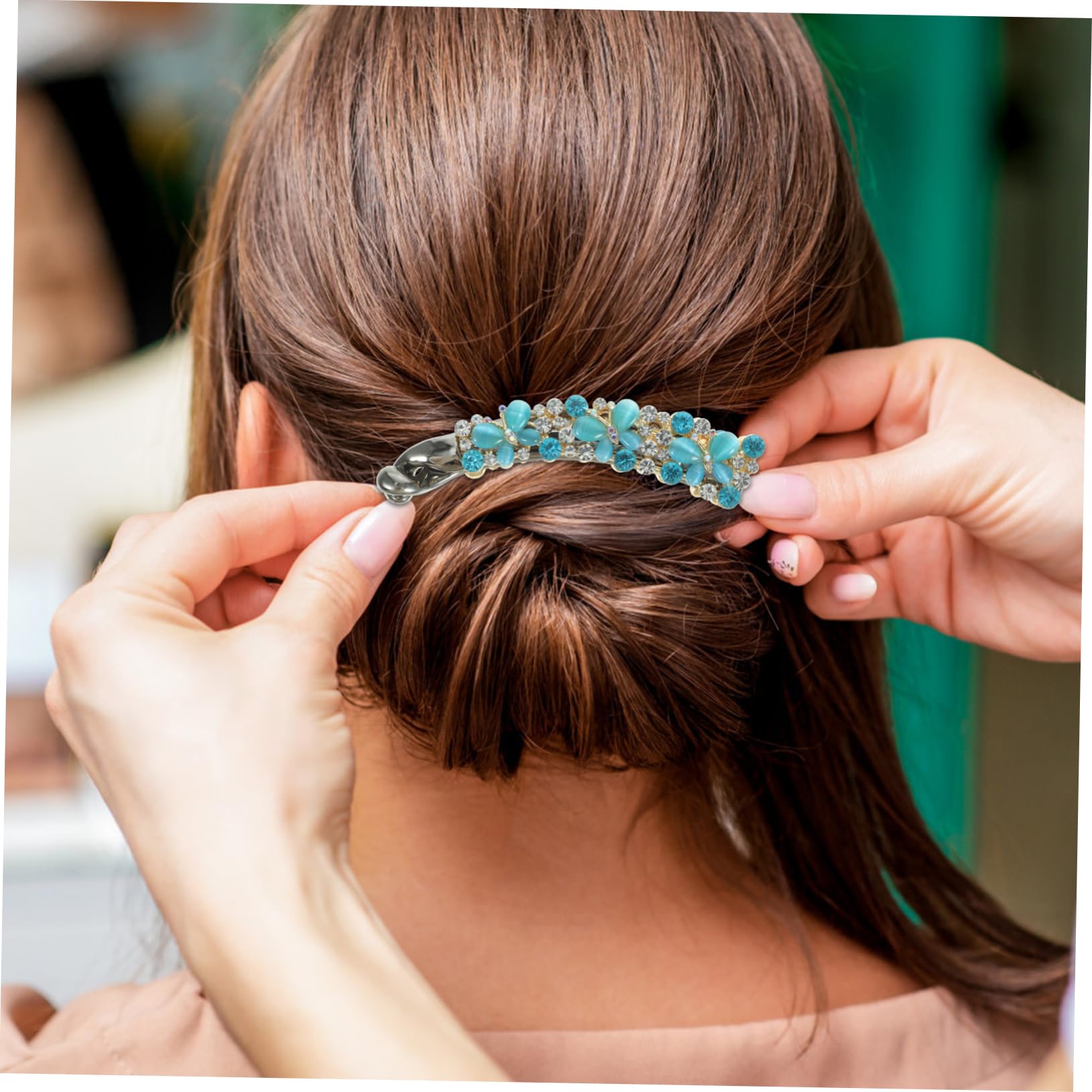 MAGICLULU Lot De 5 Pinces À Cheveux Banane En Strass Pour Femmes Accessoires De Coiffure Épais Pour Cheveux Bouclés