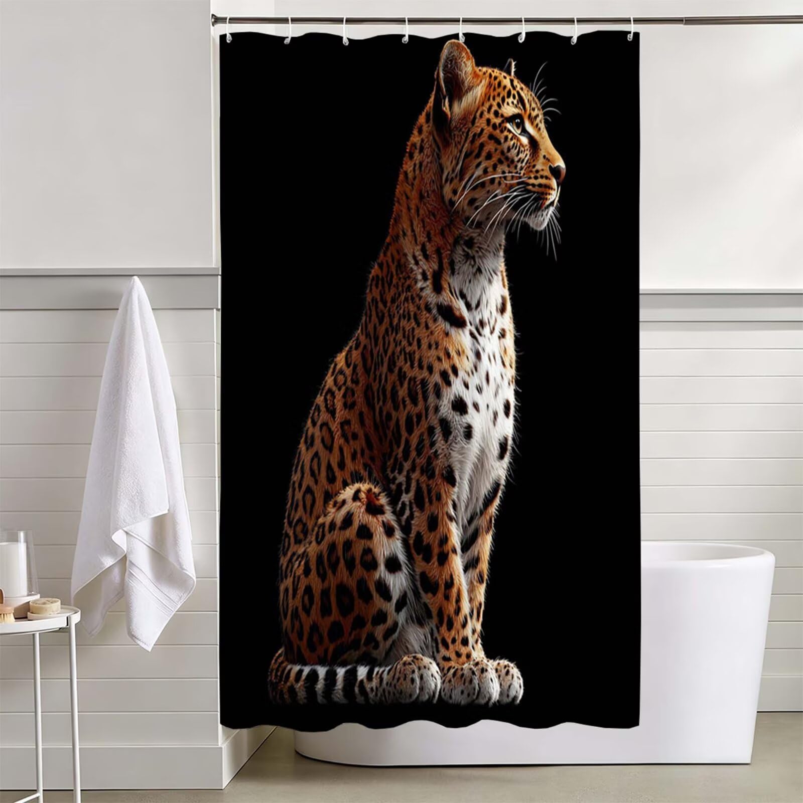 Czarna zasłona prysznicowa, 230 x 180 cm zasłona prysznicowa wanna