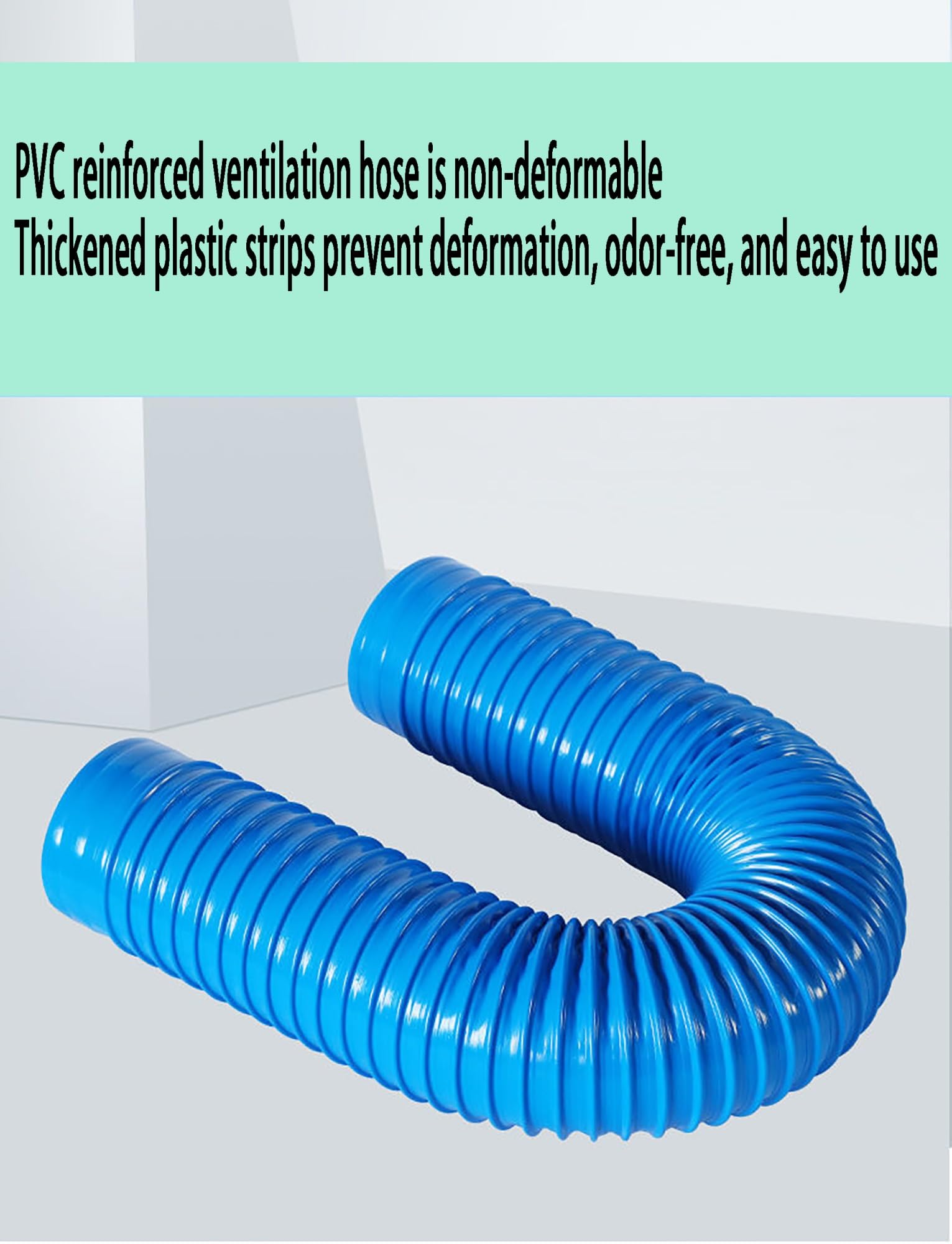 Manguera de succión polvo, caucho PVC | Manguera de recolección de polvo de PVC azul Ventilación CNC for carpintería 100 cm D 3,2-40 cm (D 5,5 cm)(D 21cm)