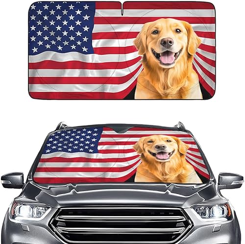 Miniatura 54 de GENANY Divertido parasol para parabrisas para sedán, SUV, camión (55 x 29 pulgadas), parasol de automóvil, bloquea los rayos UV, accesorios