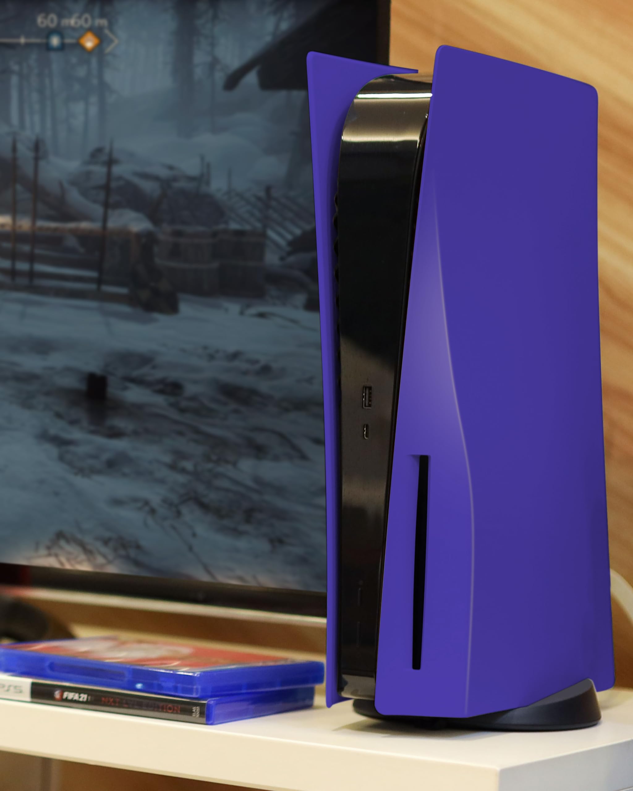 Joso Placa frontal para PS5 Disc Edition, reemplazo de funda antiarañazos, a prueba de polvo, cubierta para consola PS5 (CD-ROM), placas para accesorios PS5, fácil instalación