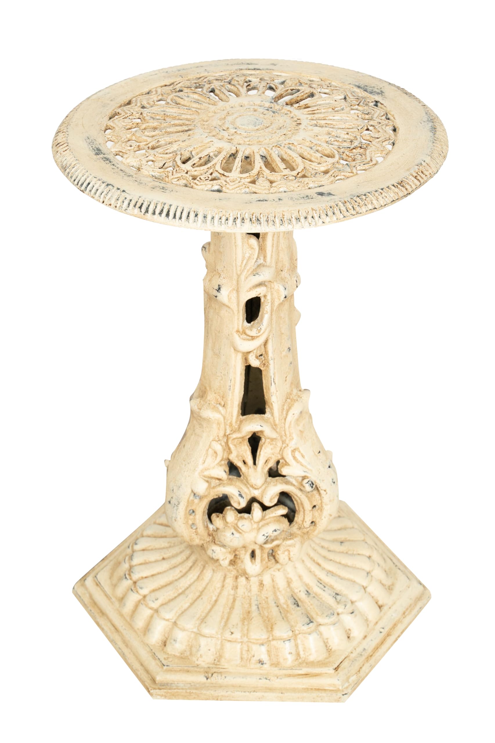 Biscottini Base para macetas de hierro fundido 38 x 38 x 20 cm – Soporte para maceta de hierro fundido – Base para macetas decorativa – Soporte para plantas de exterior e interior – Macetero de balcón