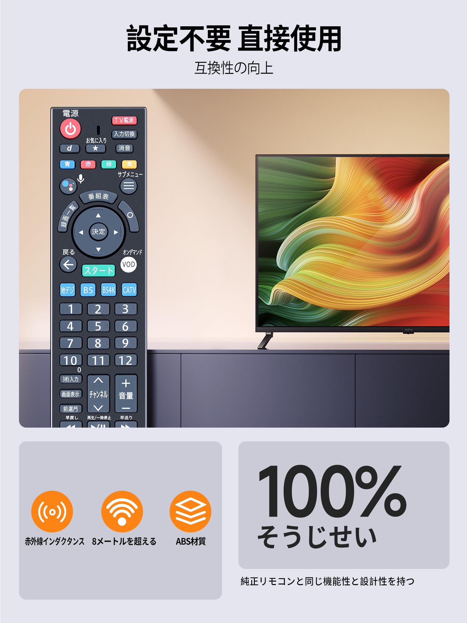 32V型 テレビ 本体とリモコン 3703439_5.jpg