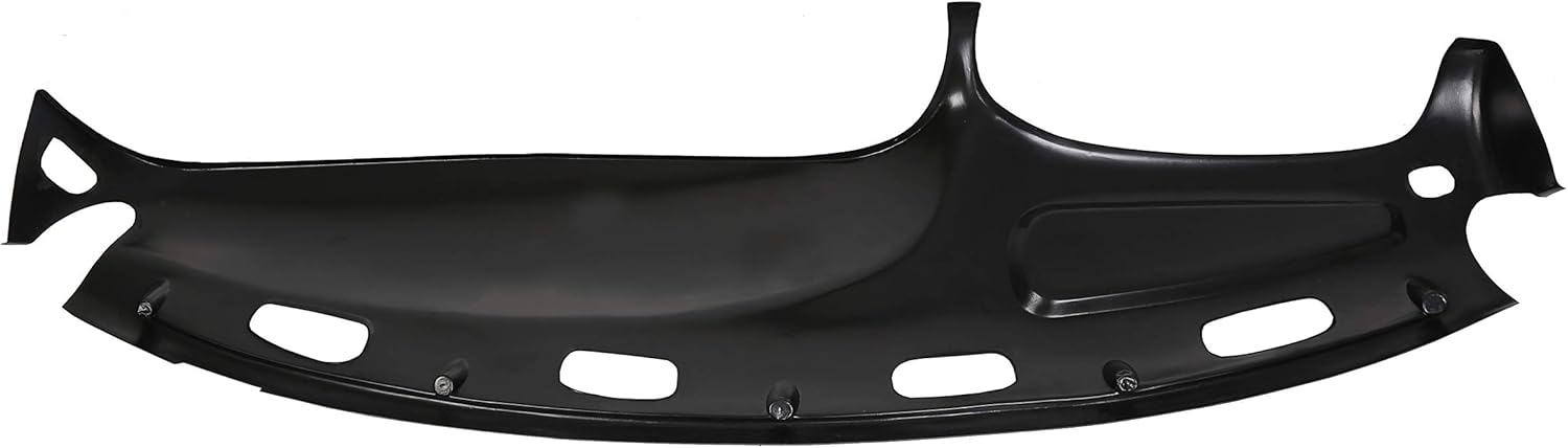 KUAFU Dash Board Cover & Bezel Compatible with 1998-2002 Dodge Ram 1500 2500 3500 Base Grey Dash Board Overlay Cover & Black Dash Board Bezel W/Vents 2Pcs