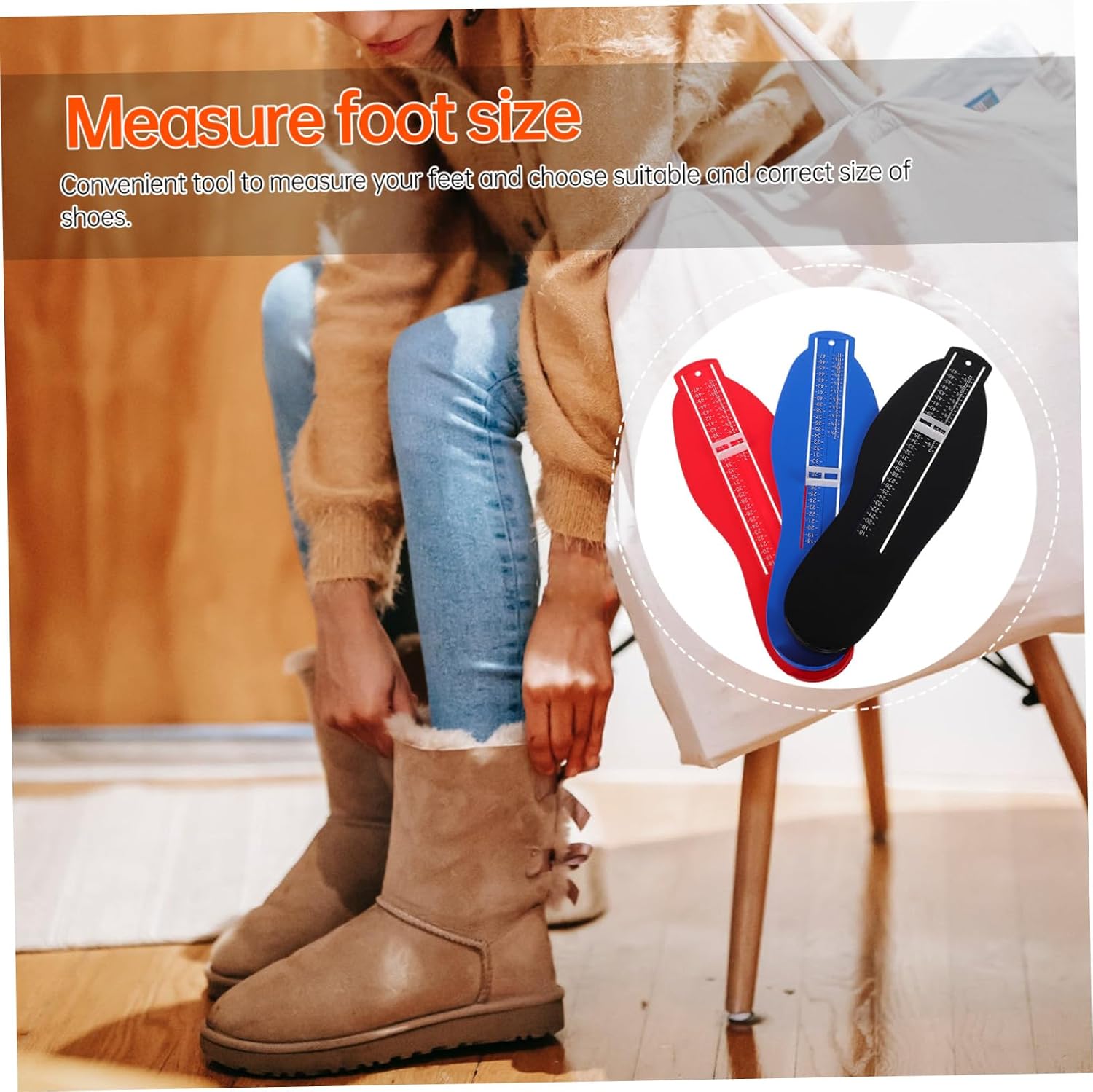 Shoe Size Measuring Devices Adult Foot Ruler Feet Accurate Scale for Boys and Girls' Growth Monitoring