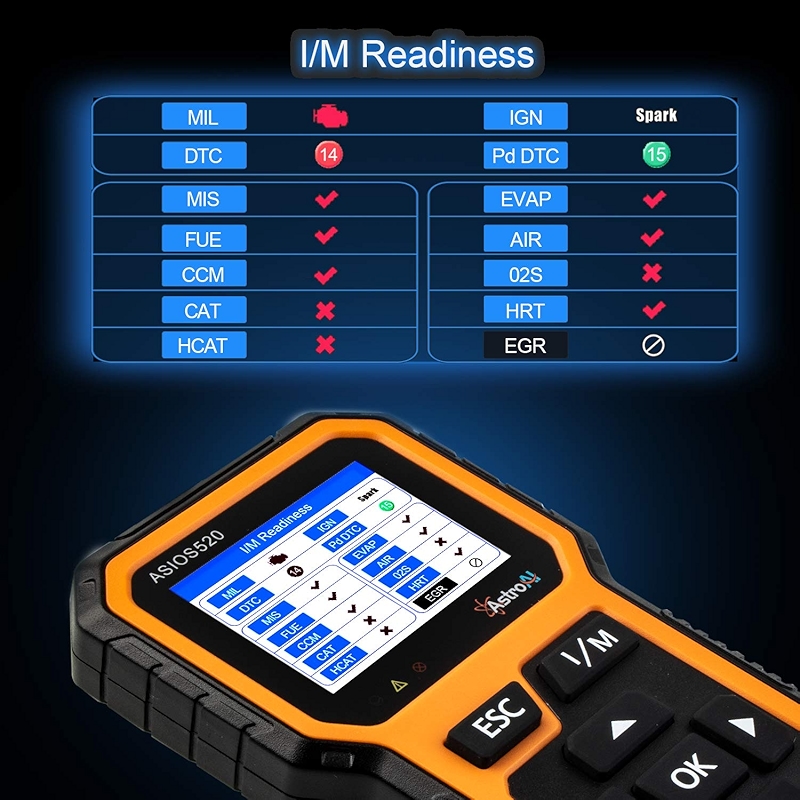 AstroAI OBD2 ASIOS520 Escáner Automotriz Professional, Lector de Códigos Universal