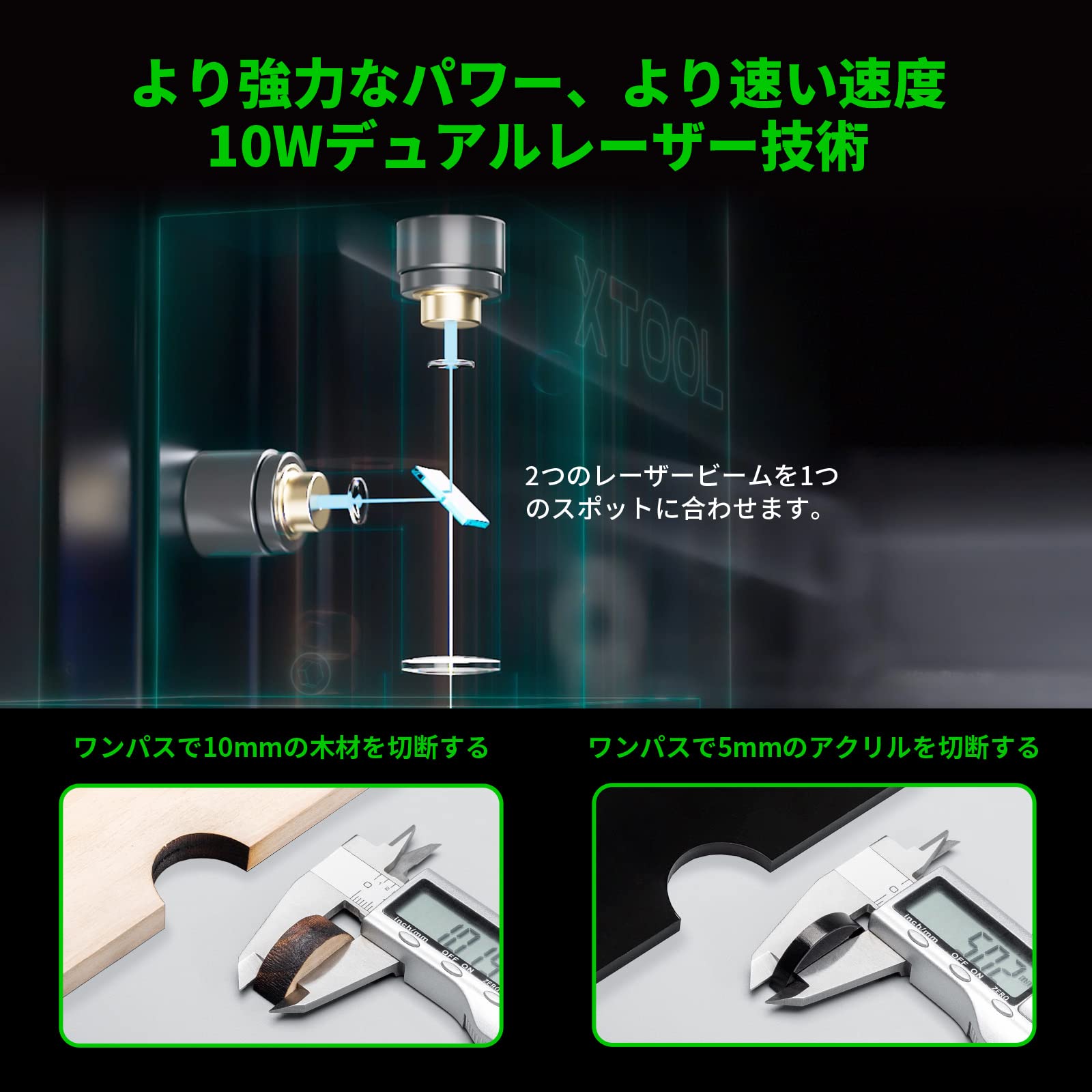 Amazon | xTool D1 レーザー彫刻機 切断機 10Wレーザー出力 DIY用品 