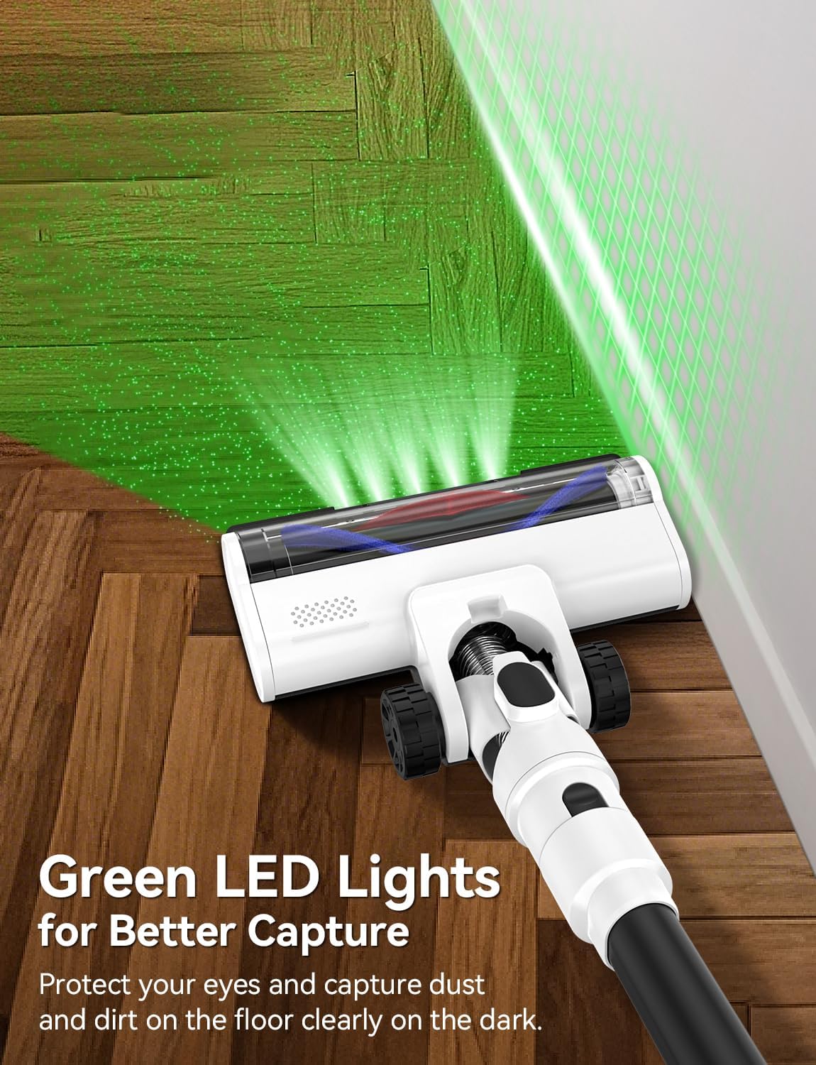 Cordless Vacuum Cleaner, 600W 50KPA 70Mins Cordless Stick Vacuum Cleaner with Self-Standing , Stick Vacuum with Intelligent Auto Mode, Anti-tangle Wireless Vacumm for Home/Pet Hair/Carpets/Floors