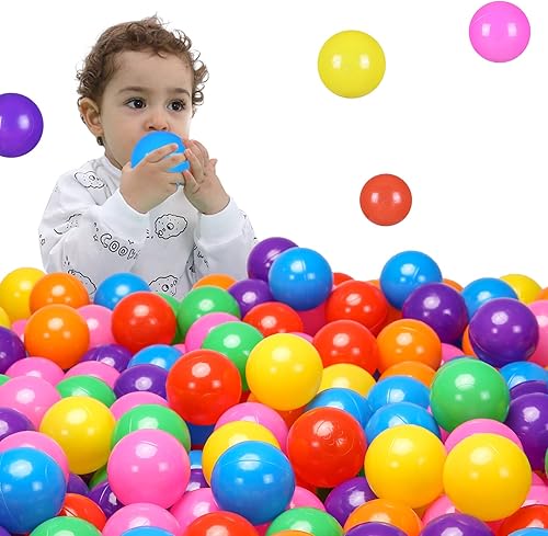 Miniatura 2 de STARBOLO Pelotas para niños, paquete de 100 170 bolas de repuesto de plástico a prueba de aplastamiento para hogueras de bolas, colores brillantes