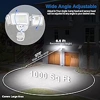 Vista 3 de AmeriTop - Luces de sensor de movimiento para exteriores, 2 en 1, ultra brillantes, 3500 lm, 35 W, luces LED de seguridad con modo de sensor