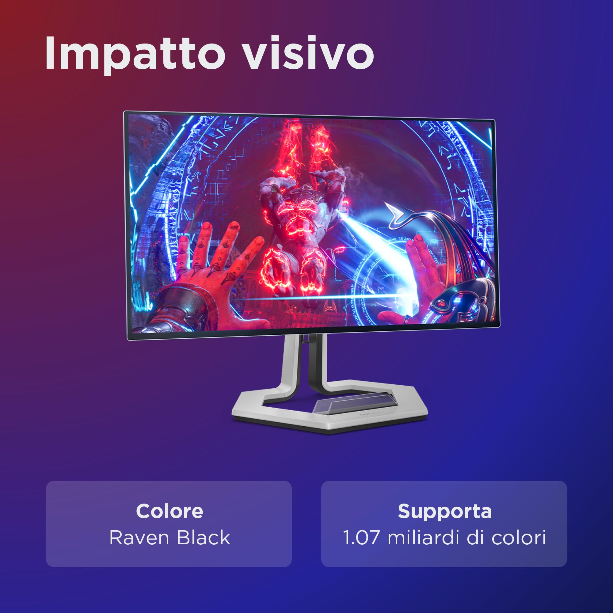 Lenovo Legion Pro 27Q‑10 Monitor Gaming 27 Pollici QHD QD‑OLED, 280Hz, 0,03ms, FreeSync Premium Pro, HDMI 2.1, DisplayPort, Ideale per Esport e Gaming Competitivo