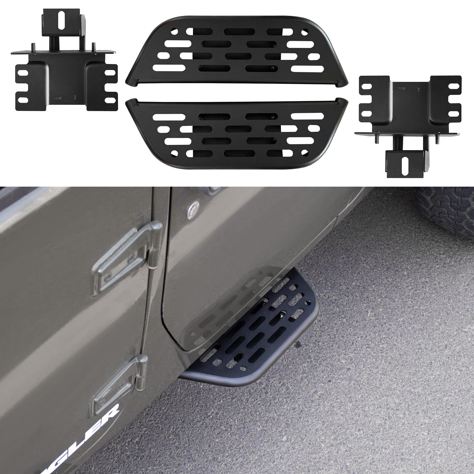 Photo 1 of SZYANG Fit 2007-2018 Jeep Wrangler JK Running Boards Nerf Bar Front Door Side Steps