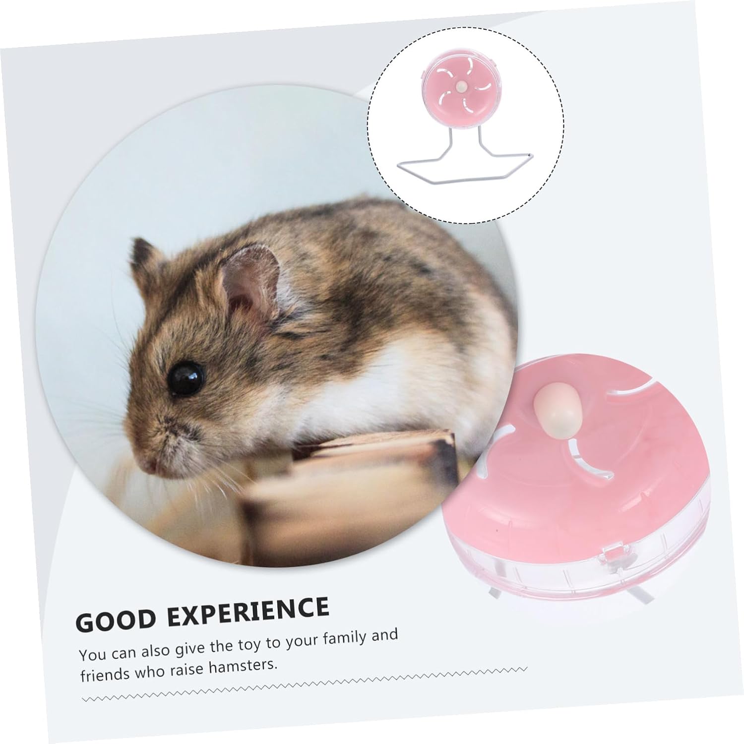 Silent Adjustable Hamster Wheel with Stand for Small Animals Exercise and Running Suitable for Hamsters Gerbils Chinchillas and Hedgehogs Space-Saving Quiet Spinner Pet