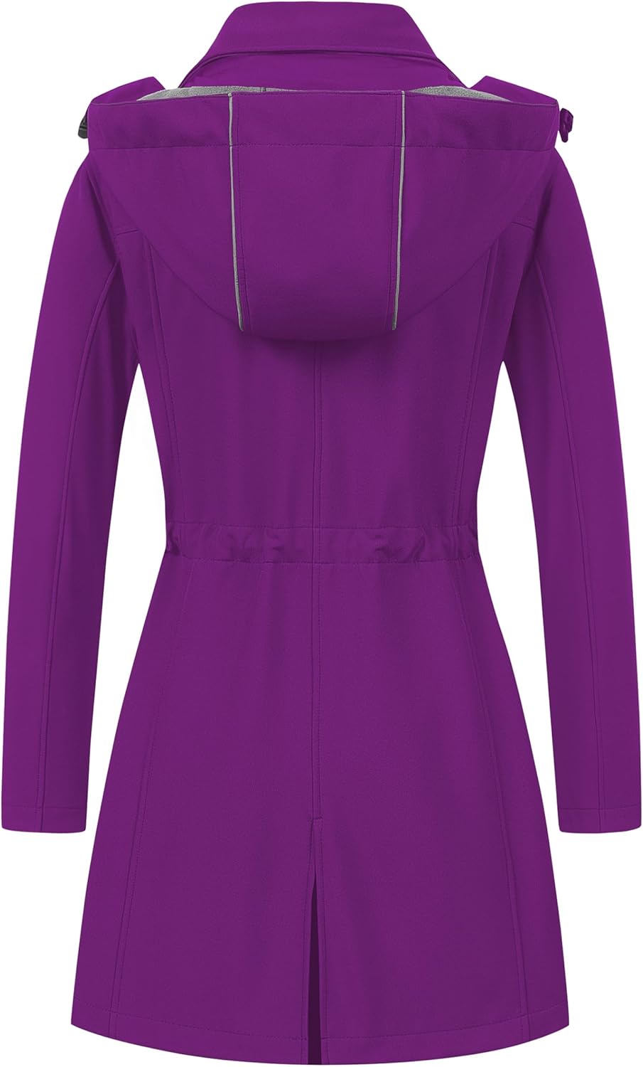 CREATMO US Women's Lightweight Waterproof Long Softshell Tactical Jacket Fleece Lined Windbreaker - Image 2