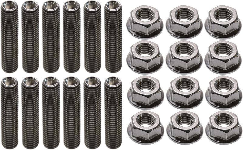 Kit de Prisioneiros para Coletores de Escape LS 269 Motorsports em Aço Inoxidável – 12 unidades