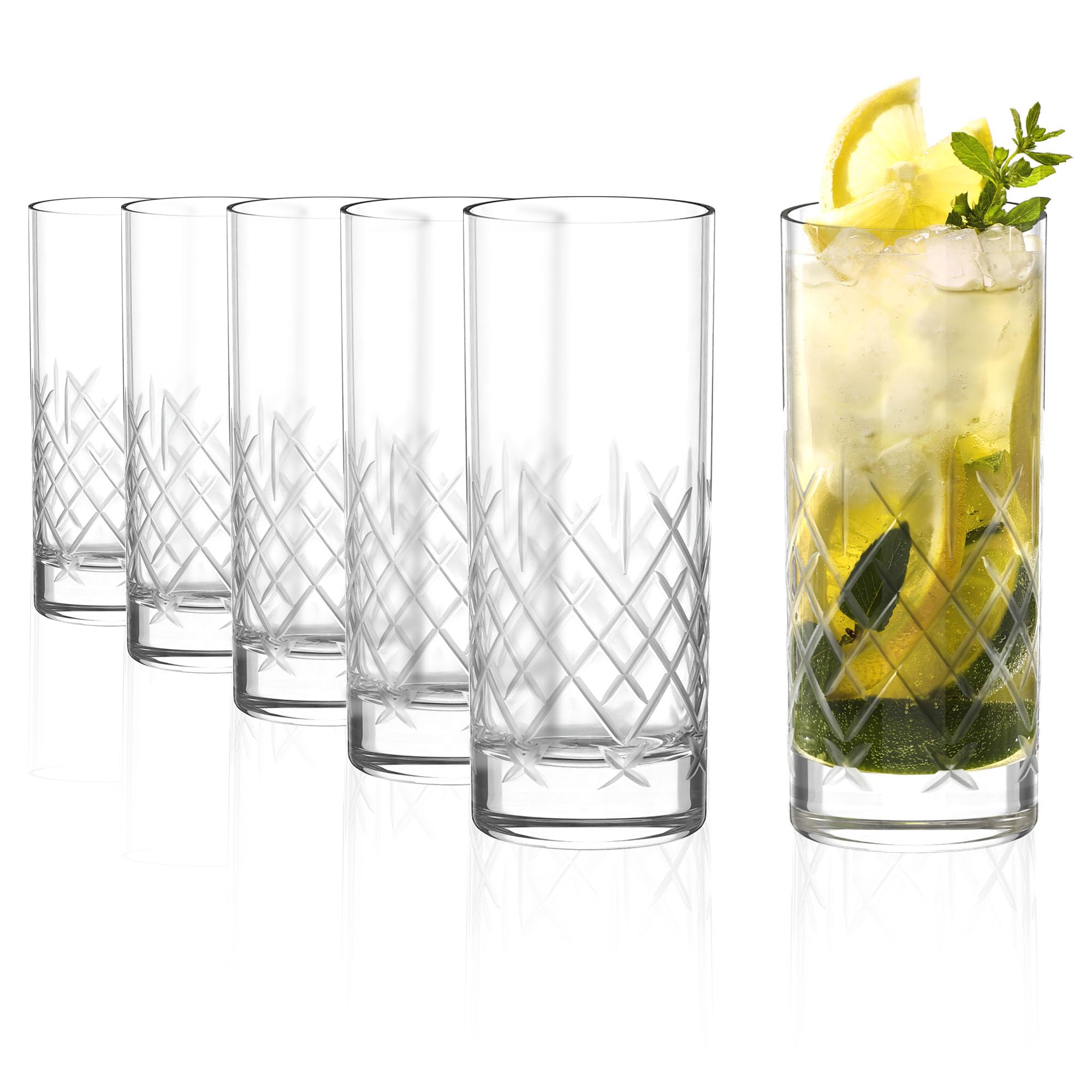 Stölzle Lausitz New York Bar Club Whisky Drinking Glasses Set of 6 320 ml