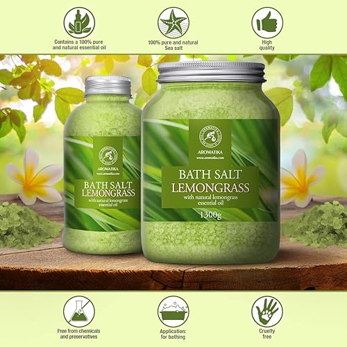 Vista 49 de Sal marina de baño de 46 onzas, sal de brisa marina, sales marinas naturales de baño, lo mejor para un buen sueño, relajante, calmante, cuidado