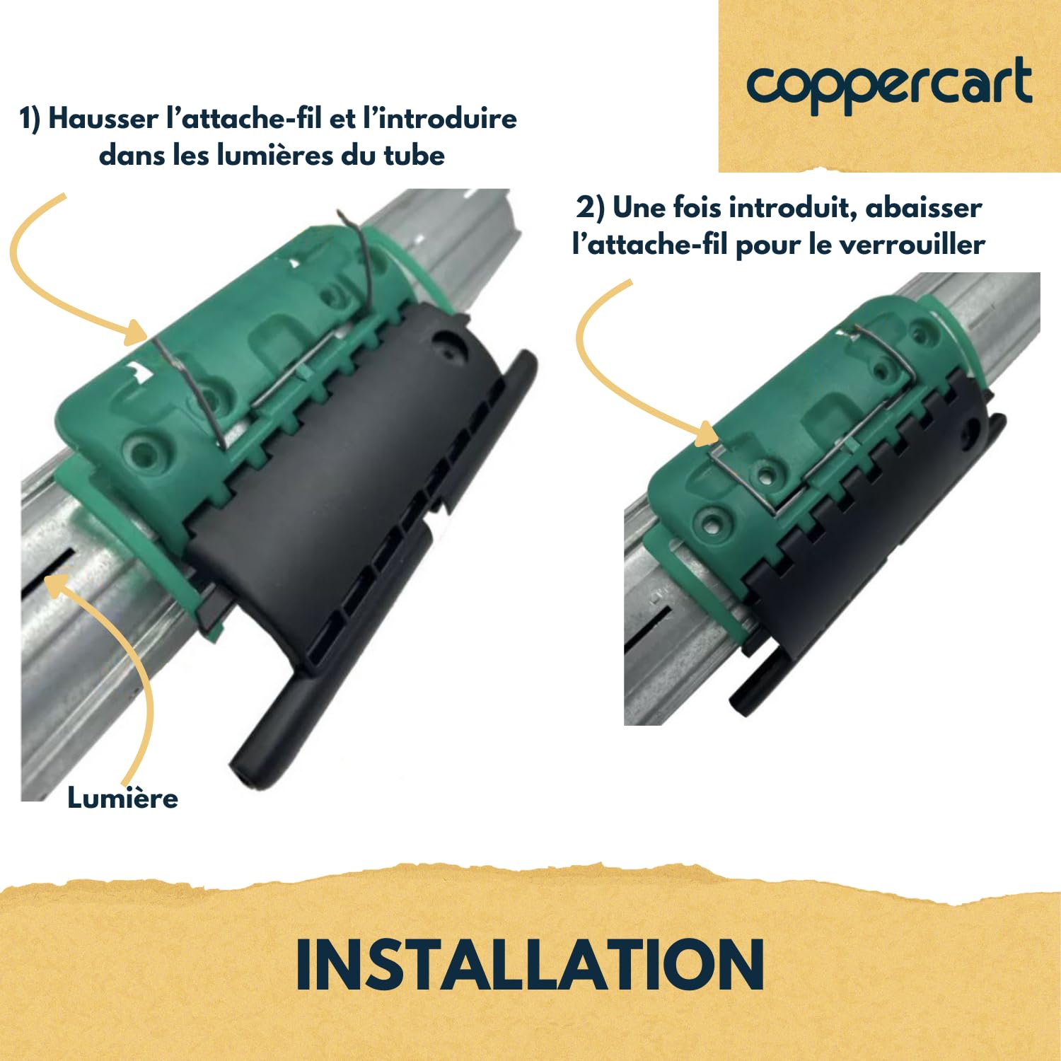 Ensemble de 4 attaches verrou ZF Clicksur H875D pour tablier de volet roulant - Fixation sécurisée pour volets roulants - Verrou automatique 1 maillon - Attache clipsable de sécurité anti-effraction
