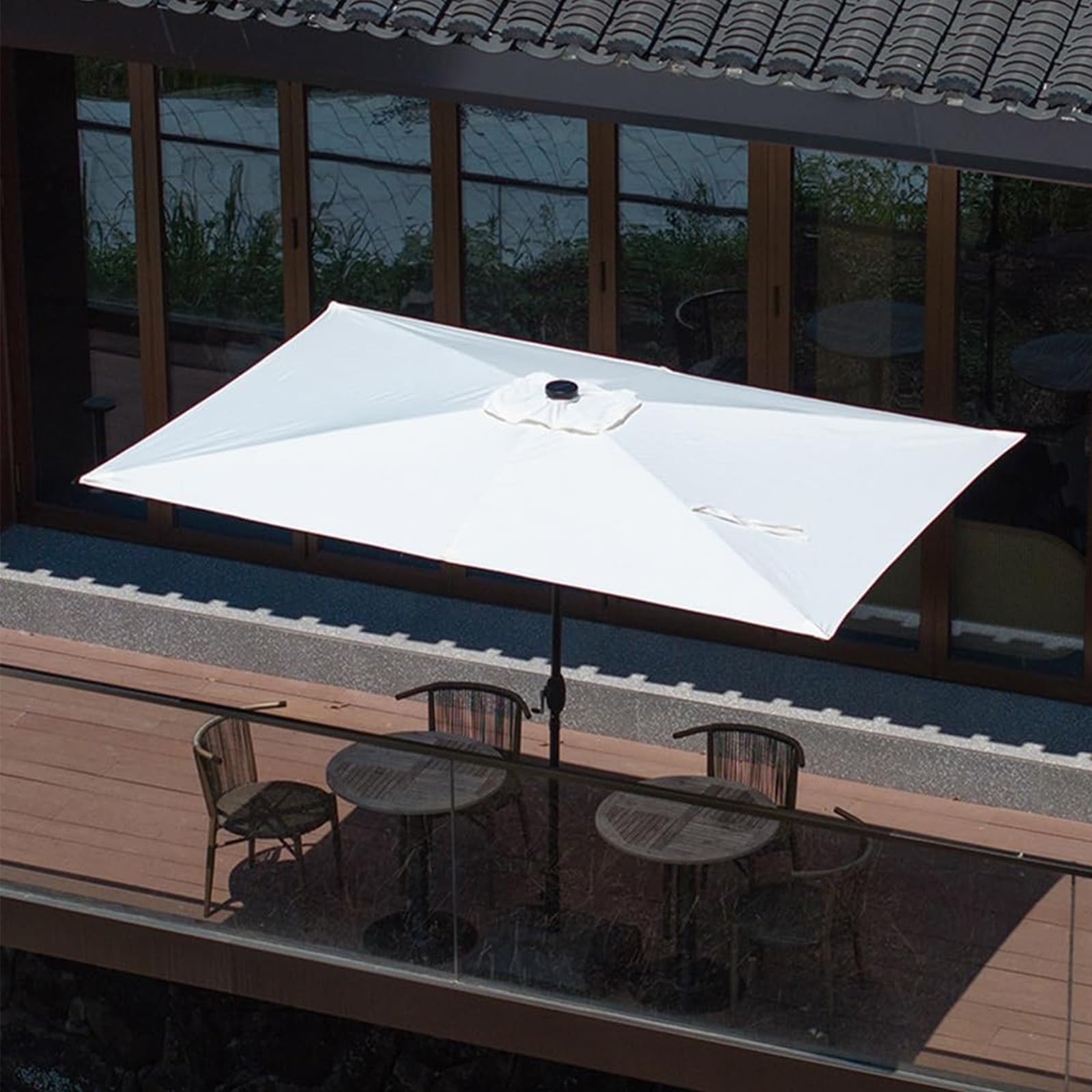 Sombrilla Playa Tela para Sombrilla Sombrilla Jardin Toldo De Repuesto para Sombrilla Funda De Repuesto para Sombrilla De 6 Varillas Green 3x3 m