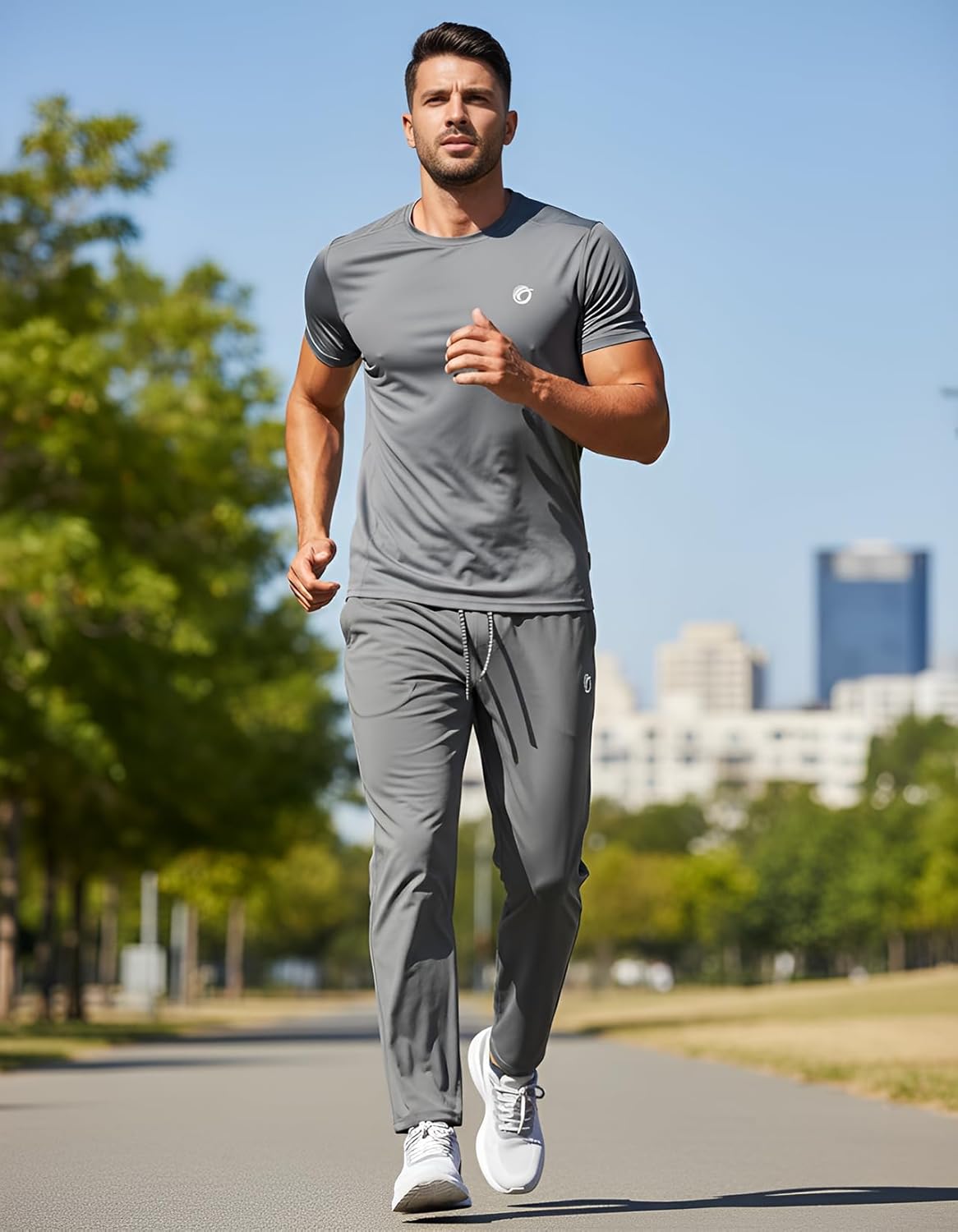 CANGHPGIN Mens Athletic Joggers with Zipper Pockets Lightweight Gym Sweatpants Men Stretch Workout Track Pants Jogging - Image 3