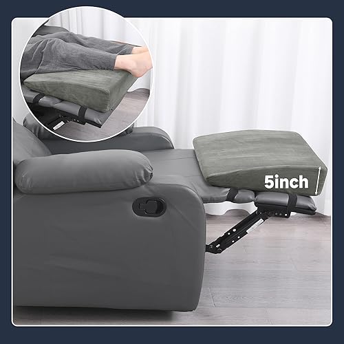 Miniatura 5 de MABOZOO Almohada reclinable de cuña, cojín de espuma extra grande para reposapiés con correas ajustables, extensor de reposapiés reclinable,