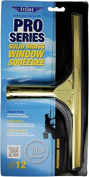 Ettore 10012 Solid Brass Squeegee, 12-Inch , Gold