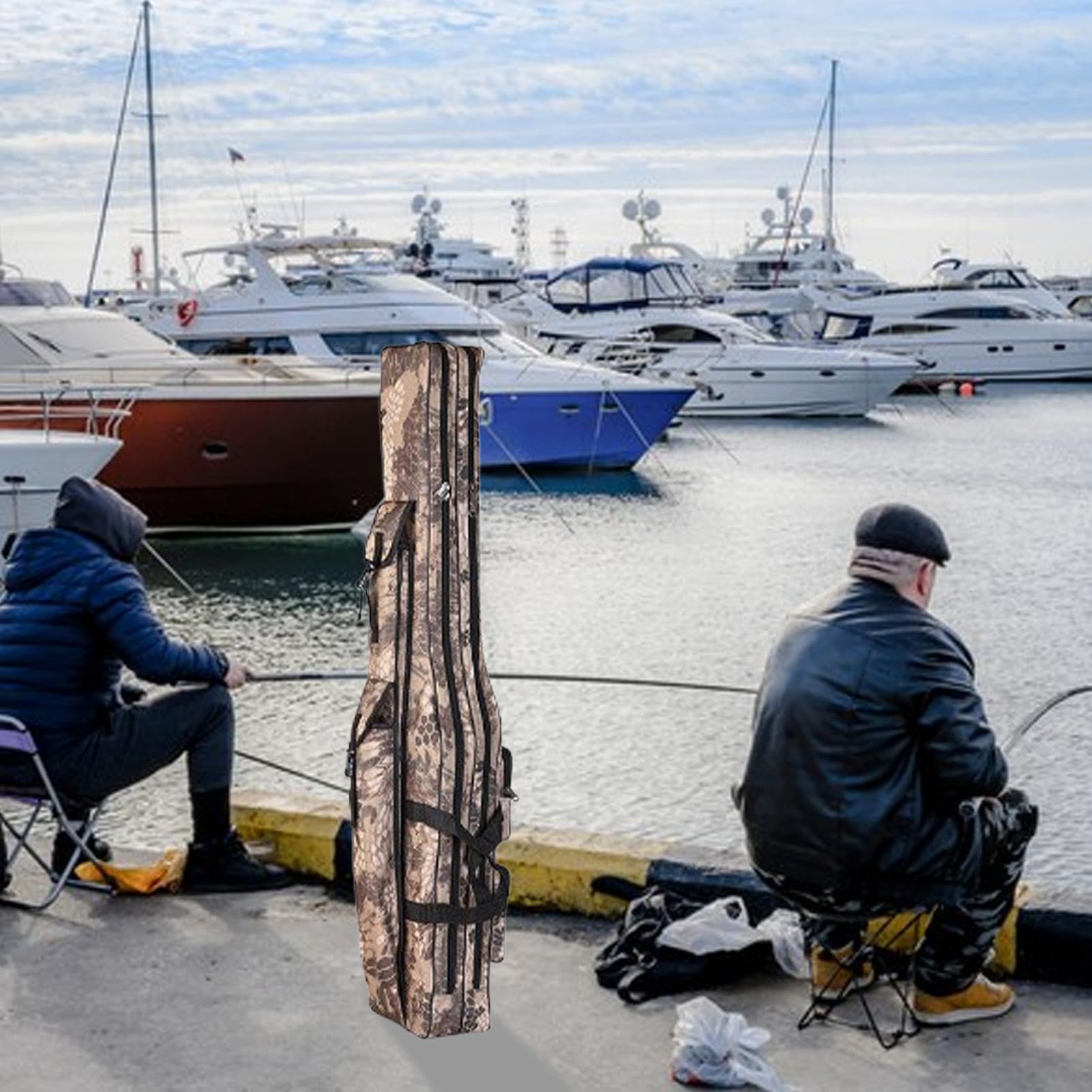Custodia per canna da pesca – Borsa portaoggetti a 2 strati, ampia apertura, grande capacità, per gli appassionati di pesca, Ssc, Refer to , Unisex | Grande Borsa Per Canna Da Pesca Per Lago Acqua Salata Acqua Barca Kayak Spiaggia Campeggio Escursionismo