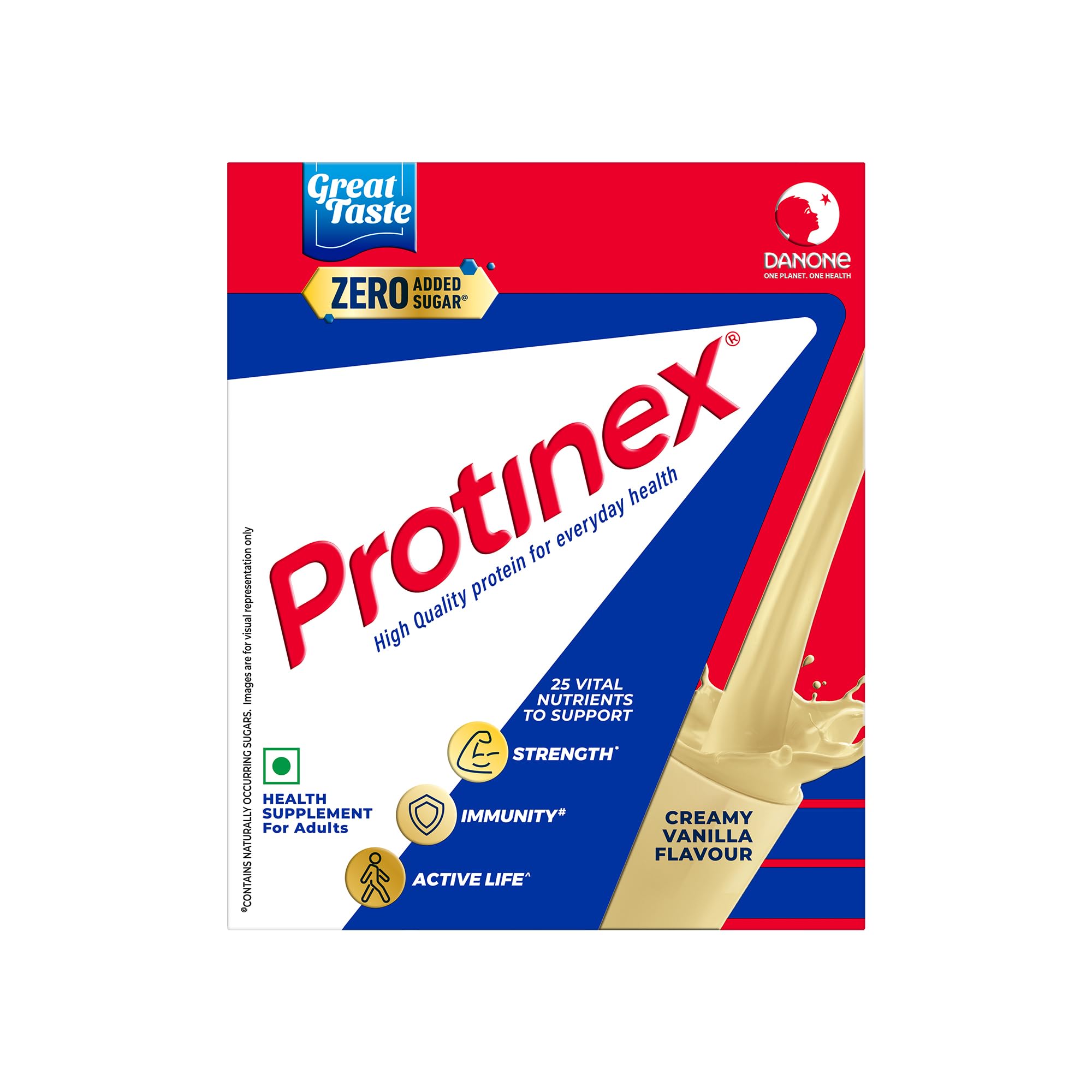 Protinex Health Supplement And Nutritional Protein Mix For Adults - (Creamy Vanilla Flavor, 200 Gms/250 Gms, BIB) with 25 Vital Nutrients to Support Strength, Immunity & Active Life[weight may vary]