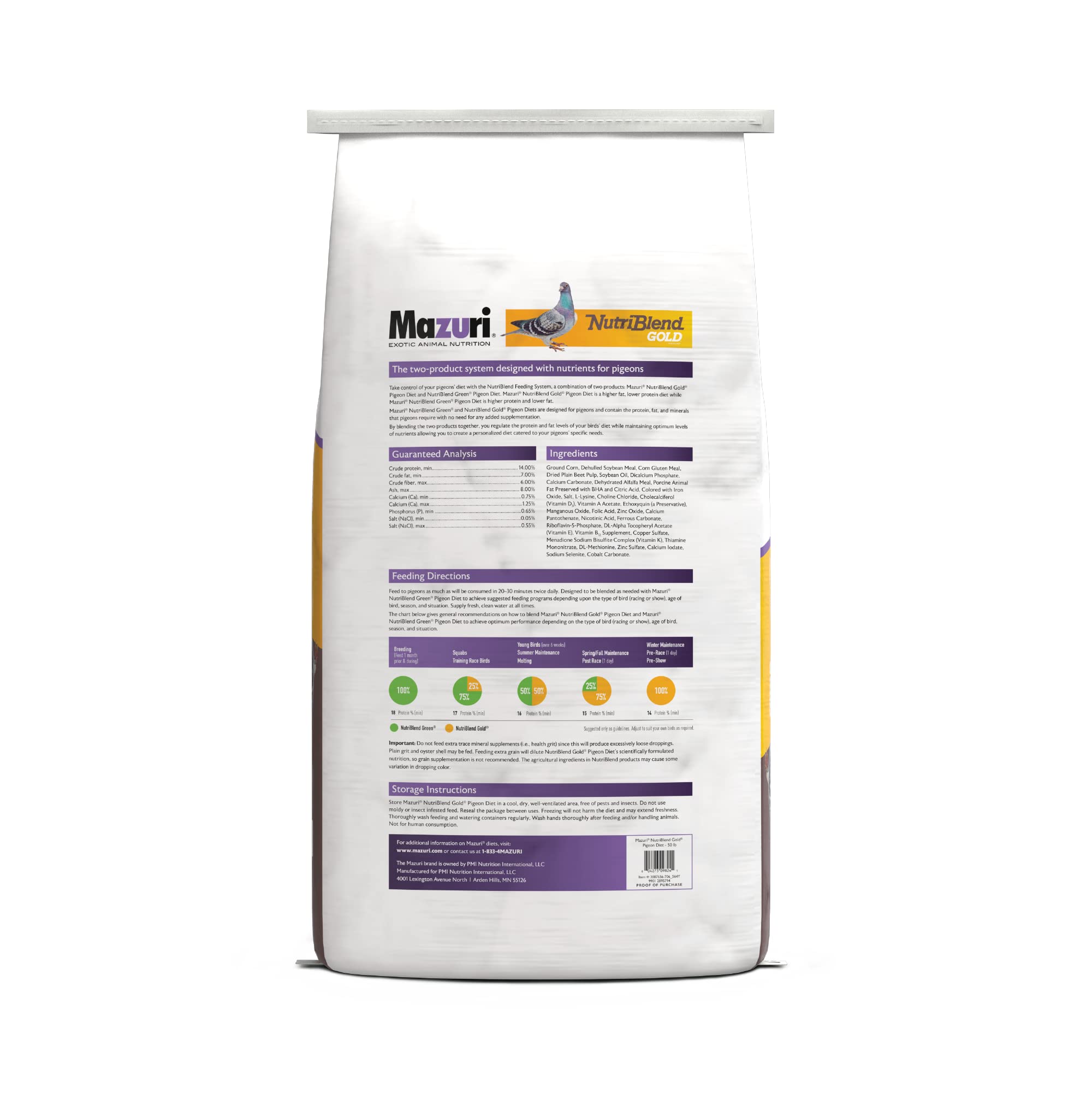 NutriBlend Gold® Pigeon Diet | 50 Pound (50 LB) Bag