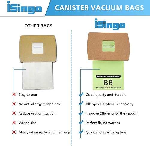 Miniatura 8 de Paquete de 15 bolsas compactas tipo BB de repuesto para Oreck XL Buster B bolsas de vacío PKBB12DW BB180 BB280 BB850 BB870 BB900 BB1000 MV160 con 4