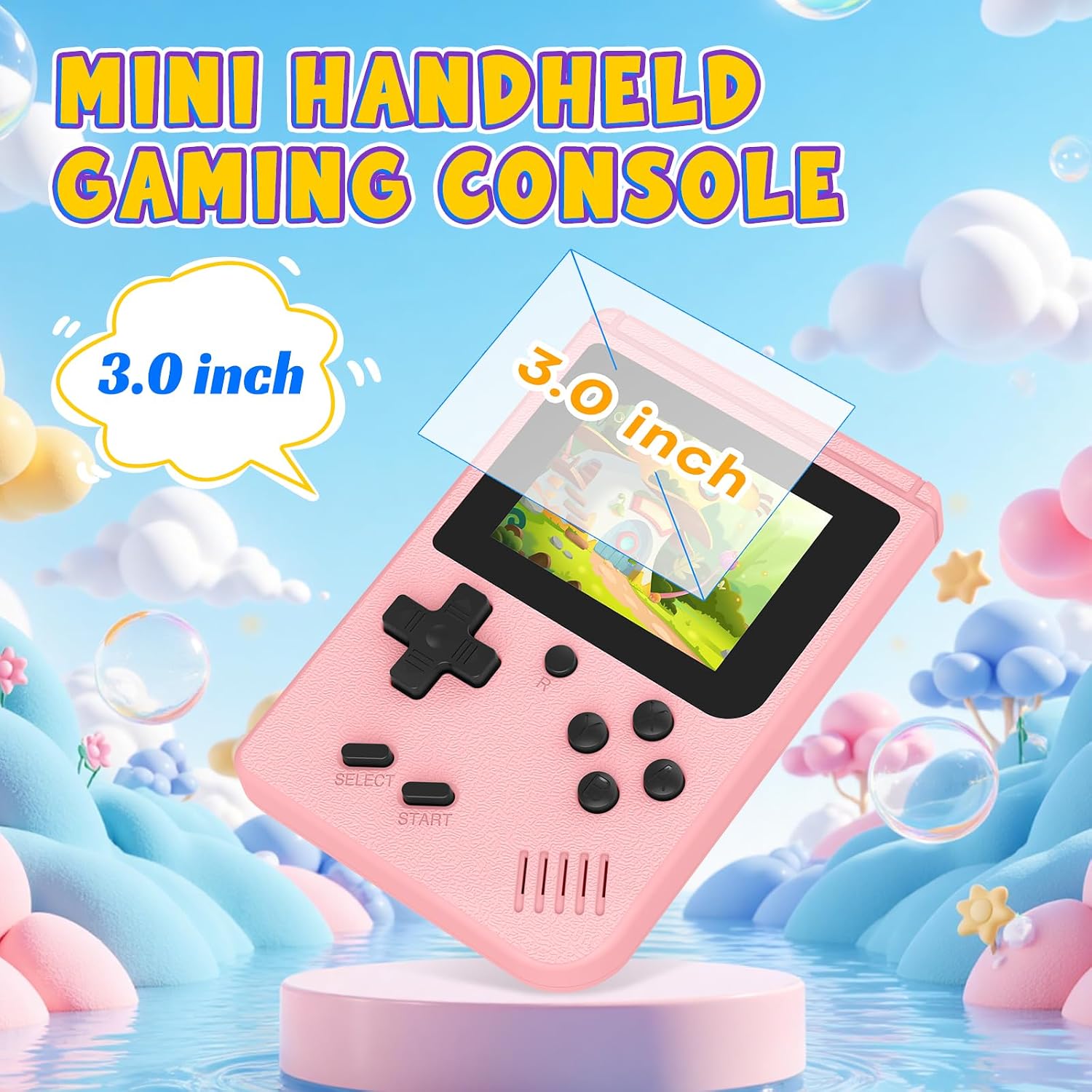Mini Handheld Game Console with 3.0 Inch IPS Screen, Retro Gaming Console Built-in 400 Preloaded Classic Games, 1020mAh Rechargeable Battery Pocket Player Travel Games Arcade, Pink 5 71ej9cAXVNL. AC SL1500