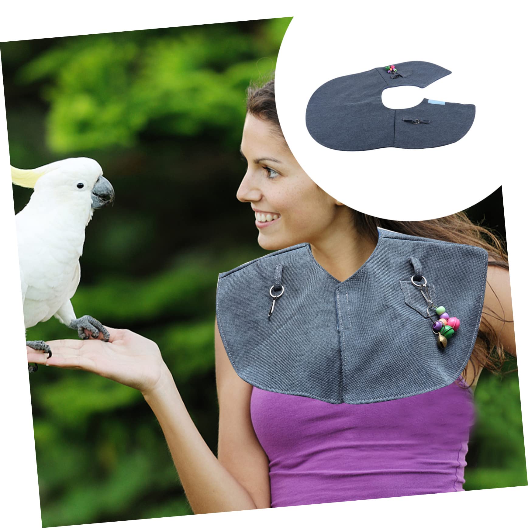 Happyyami Pet Bird Shoulder Pads Bird Harness for Shoulder Fun Toys Attachment Random Color