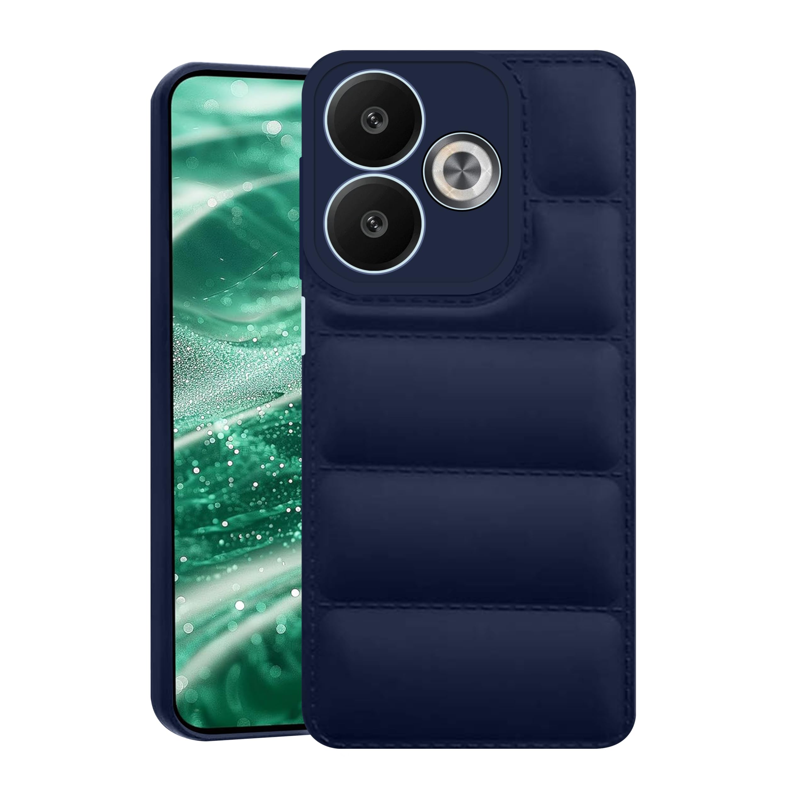 CEDO Redmi 13 (5G) Back Cover | Camera Bump & 360° Flexible Puff Armor Protection | Matte Soft Silicon Shock Proof Rubberised Back Case Cover (Blue) (B0DG2YB4CX) Amazon Price History, Amazon Price Tracker