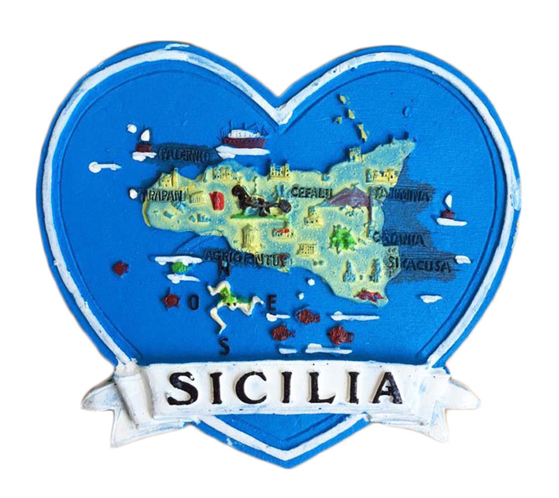 Wedarego Sicily Sicilia Italy Refrigerator Magnet 3D Travel Sticker Souvenirs,Resin Home & Kitchen Decoration,Italy Fridge Magnet From China