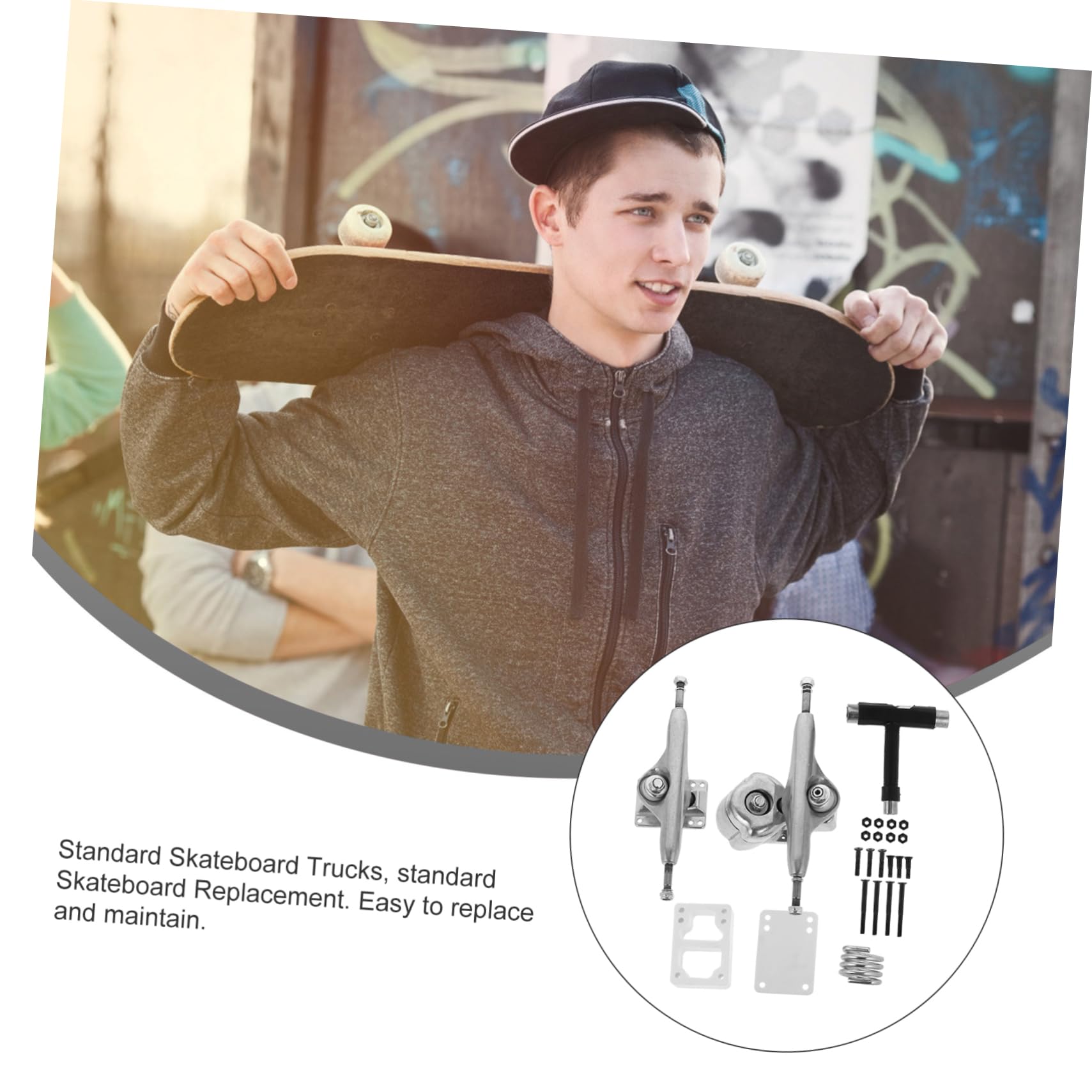 HONMEET 2pcs Land Surfboard Brackets with Screws and Gaskets for Easy Installation Surfboard Accessories for Quick Turns and Fast Reflexes