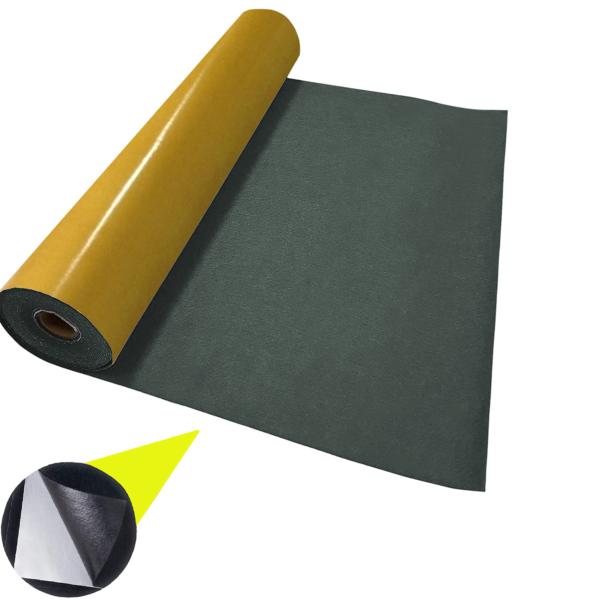 Charcoal Adhesive Felt Baize Fabric 100% Acrylic Sticky Back Material for Arts Crafts Sewing Decoration | 100cm x 45cm Wide | Sold by The Metre