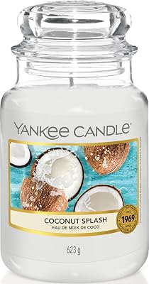 Yankee Candle Vela aromática en tarro grande de Coconut Spash Place | Velas de larga duración: hasta 150 h | Regalos perfectos para mujeres
